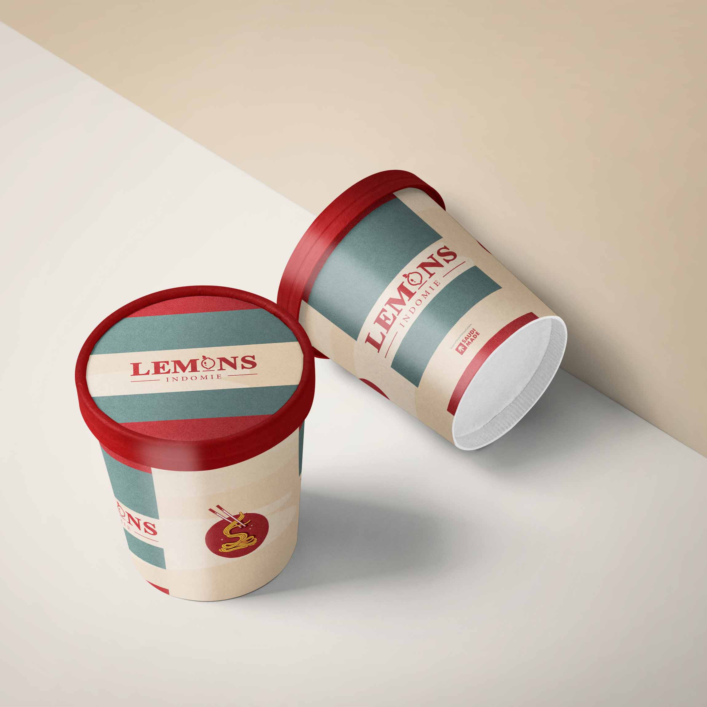 أوعية ورقية 18oz/525ml بغطاء كرتوني مطبوع